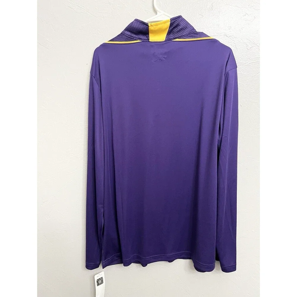 Minnesota Vikings Men's 1/4 Zip Pullover Shirt - Purple Size Large NFL New NWT